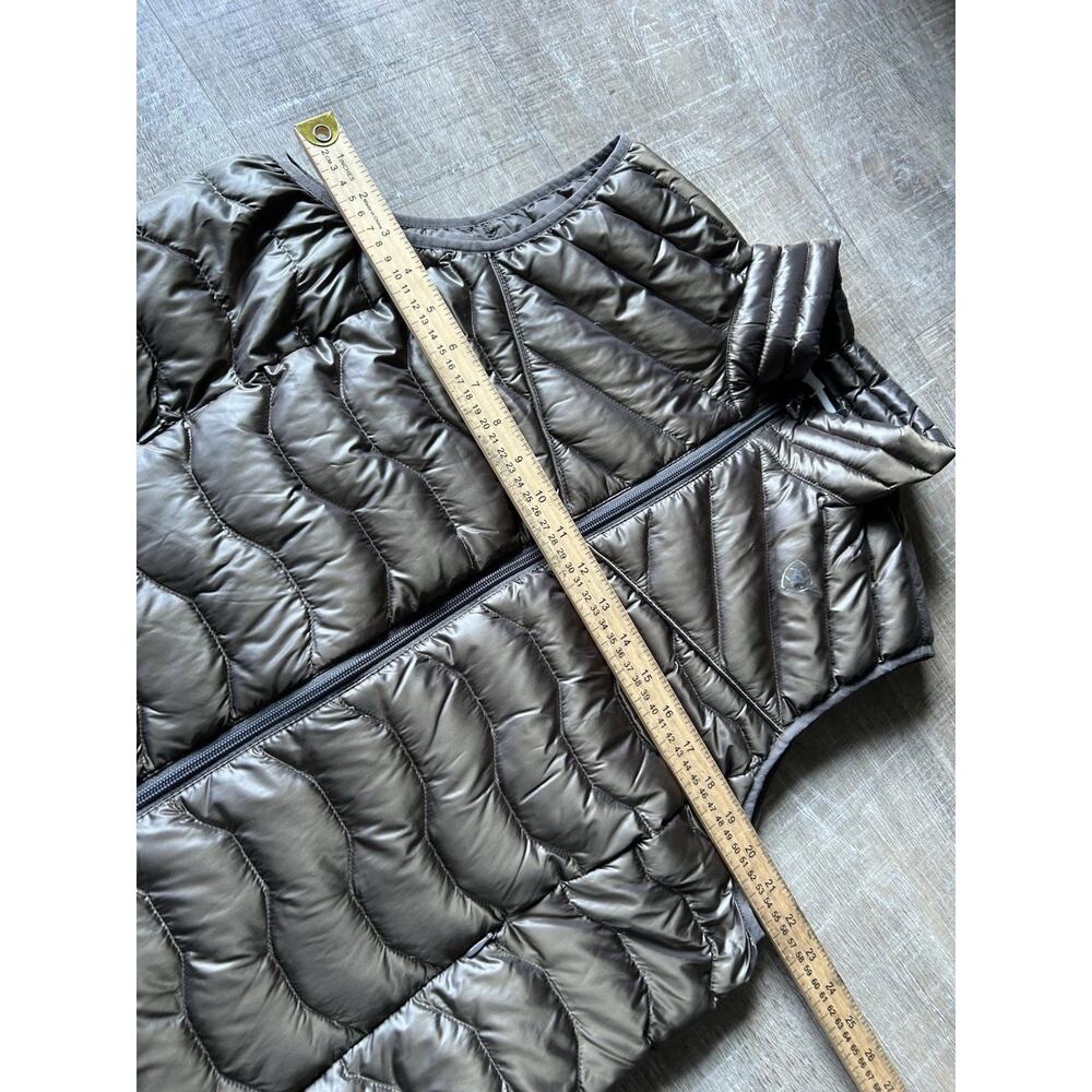 Ariat AriatTEK Ideal Down Vest Womens XL Brown Quilted Insulated Full Zip - Picture 6 of 11